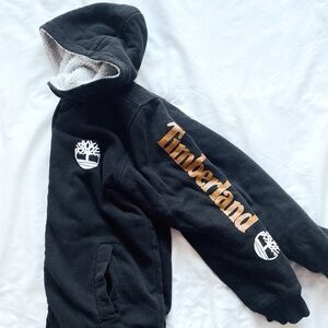 Timberland youth boys fleece line zip up hoodie